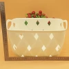 Sunshine Department Store 628 Creative Plastic Hollowed-out double-ear Storage Basket, multi-functional organizing and storage basket Specification image